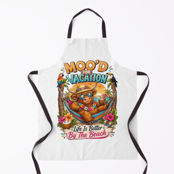 Item preview, Moo'd For Vacation Highland Cow Beach designed and sold by Sovereign Supply Co..