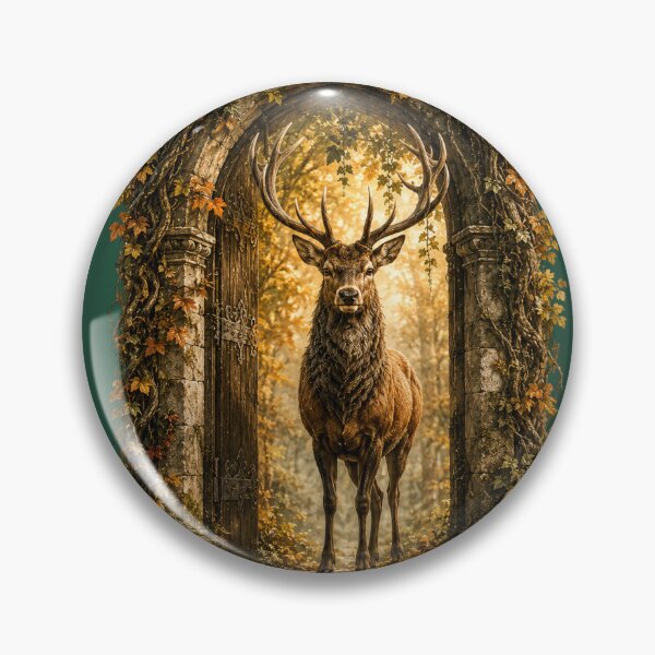 Item preview, Majestic Stag Watercolor Illustration – Enchanted Forest Guardian Fantasy Wildlife Art designed and sold by MagicMakerPh.