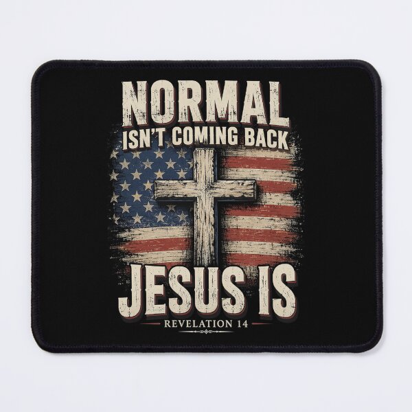 Item preview, Normal Isn't Coming Back Jesus is Christian American Flag designed and sold by OlakunleOloroz.