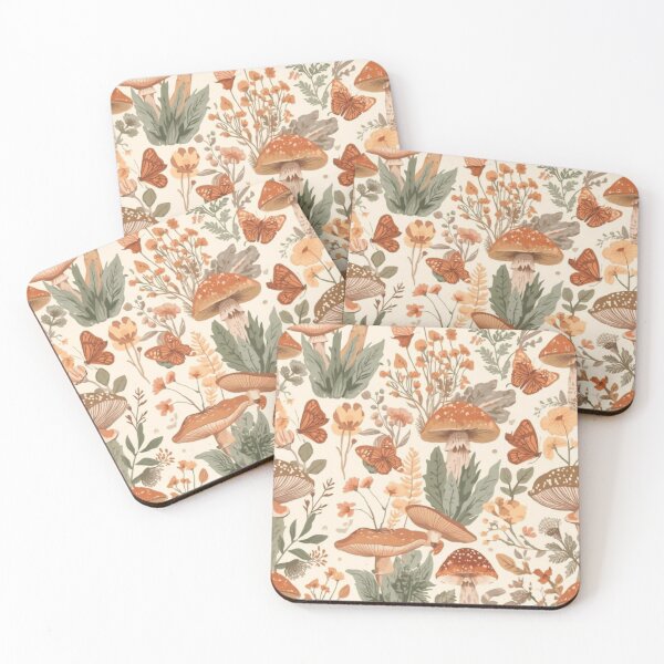 Item preview, Cottagecore Mushroom Forest Pattern designed and sold by NNCollection.
