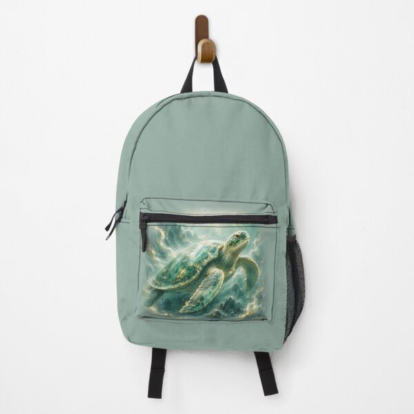 Item preview, Majestic Sea Turtle Riding Ocean Waves | Marine Wildlife Art designed and sold by ManJiangHong.