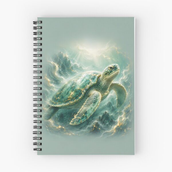 Item preview, Majestic Sea Turtle Riding Ocean Waves | Marine Wildlife Art designed and sold by ManJiangHong.