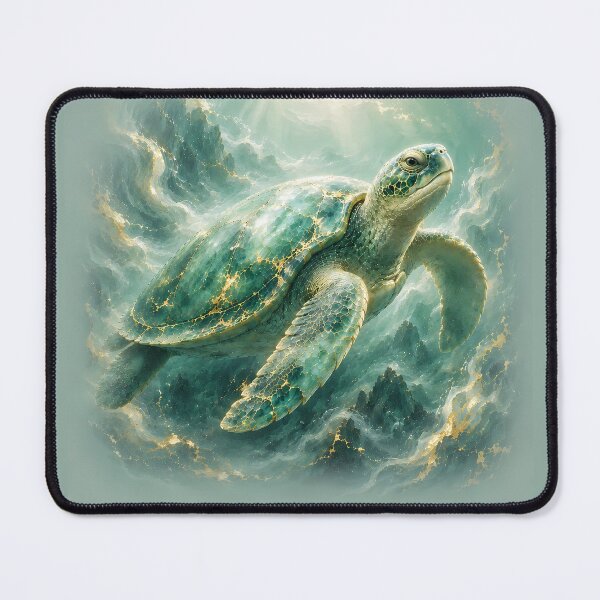 Item preview, Majestic Sea Turtle Riding Ocean Waves | Marine Wildlife Art designed and sold by ManJiangHong.