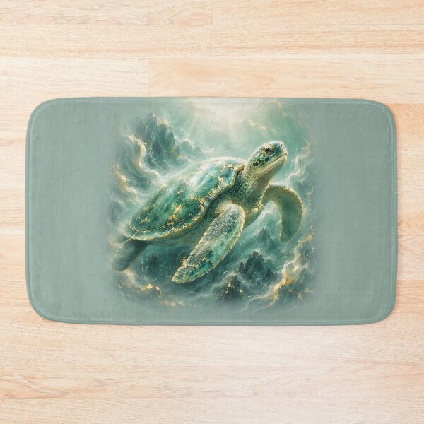 Item preview, Majestic Sea Turtle Riding Ocean Waves | Marine Wildlife Art designed and sold by ManJiangHong.
