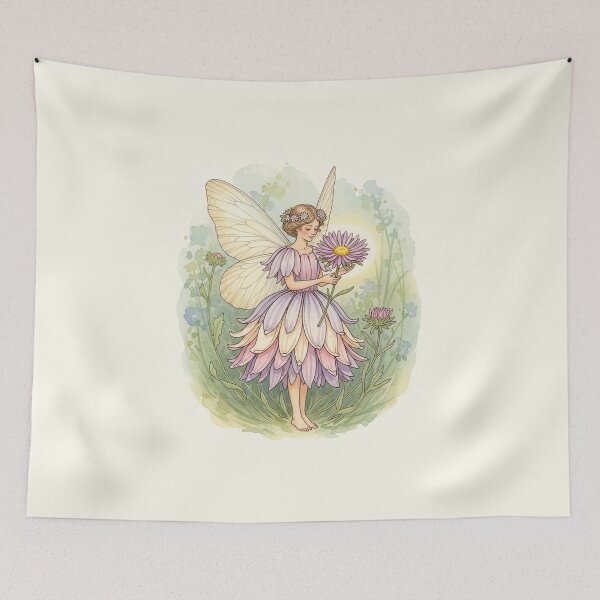 Item preview, Enchanting Aster Flower Fairy in Soft Pastel designed and sold by Pasteltone.