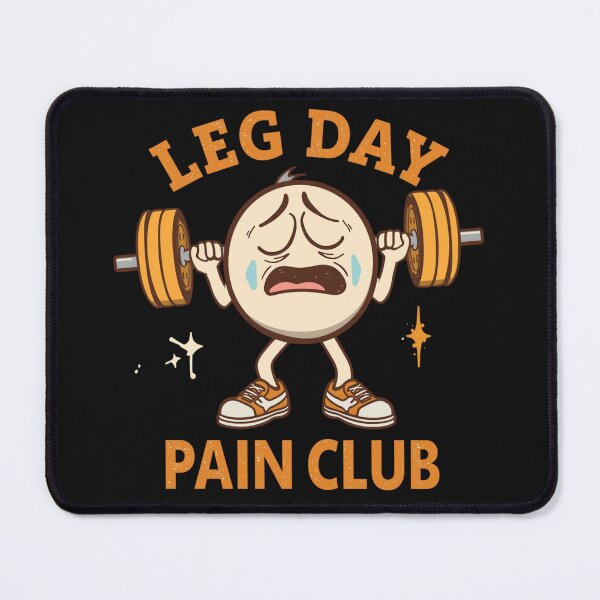 Item preview, Leg Day Pain Club Retro Gym Mascot Vintage 80s Fitness Design designed and sold by Sparkofart07.