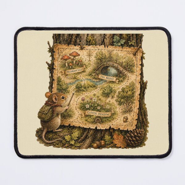 Item preview, Woodland Explorer Map Watercolor Illustration – Vintage Storybook Forest Adventure Art designed and sold by MagicMakerPh.