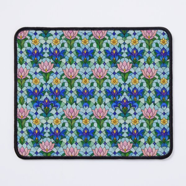Item preview, Radiant Stained Glass Floral Pattern designed and sold by MoonandMaple.