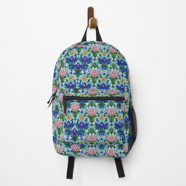 Item preview, Radiant Stained Glass Floral Pattern designed and sold by MoonandMaple.