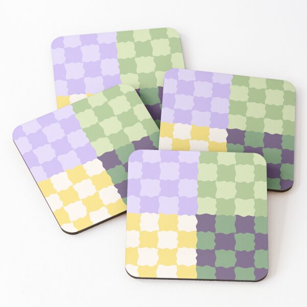 Item preview, Lavender Matcha Checkerboard Pattern | Soft Retro Geometric designed and sold by nineFlorals.