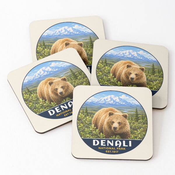 Item preview, Denali National Park Retro Mountain Wilderness designed and sold by Gideon Emmerich.