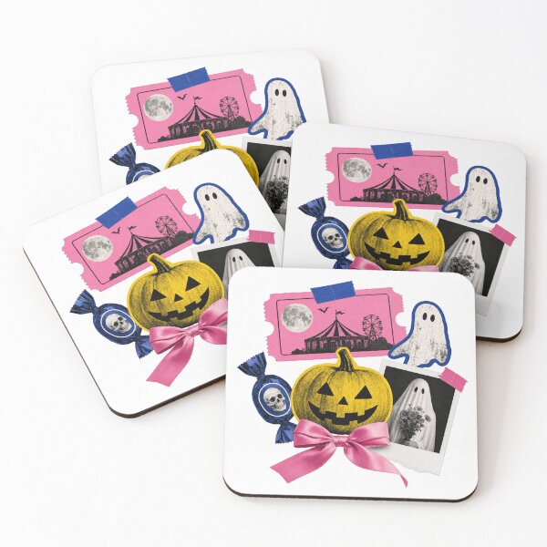 Item preview, Pink Coquette Halloween Collage | Cute Ghost Pumpkin & Spooky Aesthetic Sticker Design designed and sold by Fernhaven.