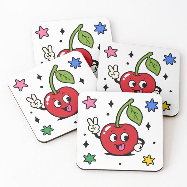Item preview, Cute Cartoon Cherry with Peace Sign designed and sold by vectalux.