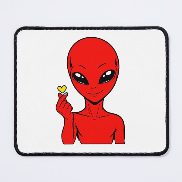 Item preview, ZORGO Alien Finger Heart – Cute Space Alien Love Gesture Sticker designed and sold by The-Visitors.