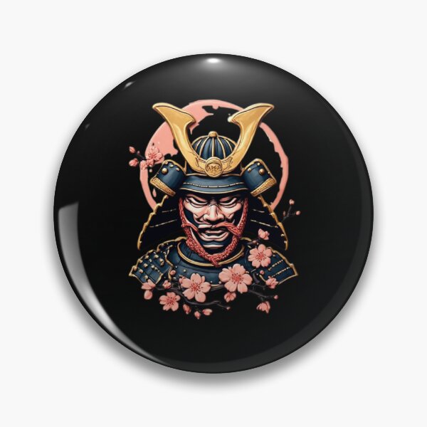 Item preview, Samurai with Cherry Blossom | Elegant Japanese Icon 01 designed and sold by Shift-Bloom.
