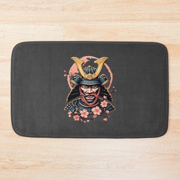 Item preview, Samurai with Cherry Blossom | Elegant Japanese Icon 01 designed and sold by Shift-Bloom.