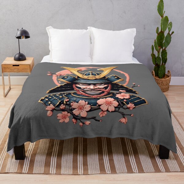 Item preview, Samurai with Cherry Blossom | Elegant Japanese Icon 01 designed and sold by Shift-Bloom.