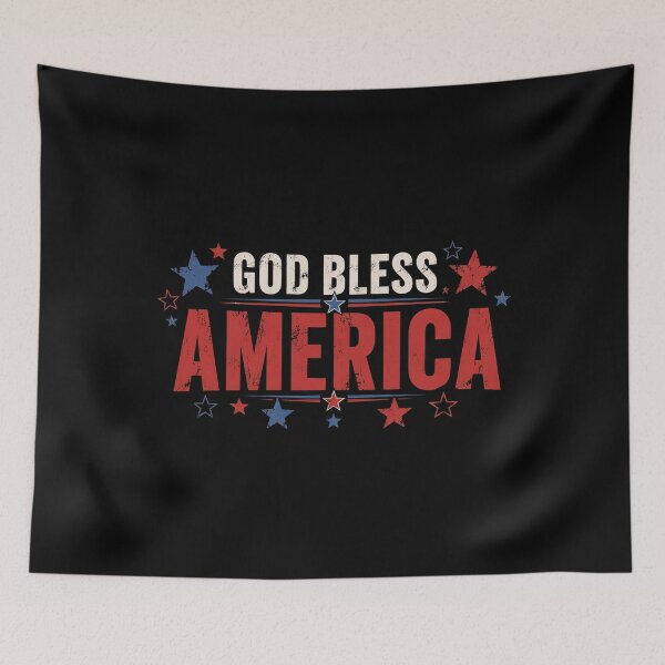 Item preview, Retro 4th of July God Bless America Patriotic Christian designed and sold by OlakunleOloroz.