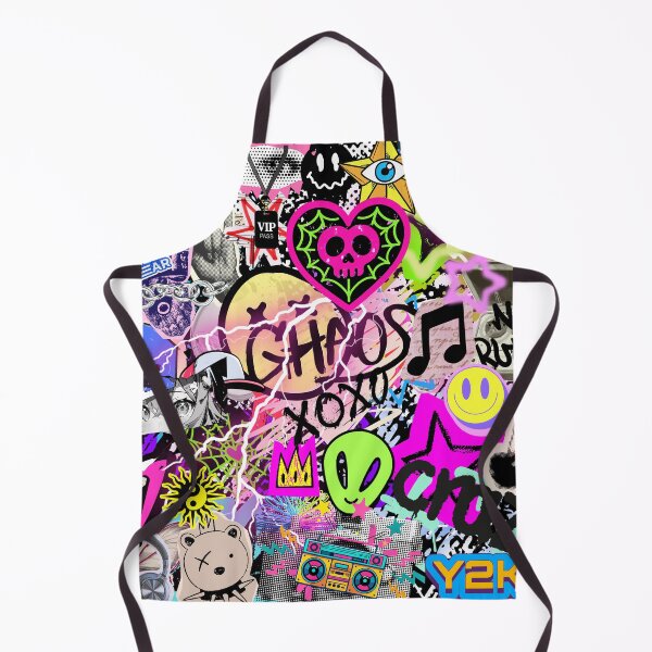 Item preview, Y2K Chaos Stickerbomb Retro Vaporwave Aesthetic Collage designed and sold by Side By Side Studio.