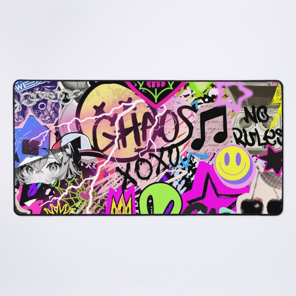 Item preview, Y2K Chaos Stickerbomb Retro Vaporwave Aesthetic Collage designed and sold by Side By Side Studio.