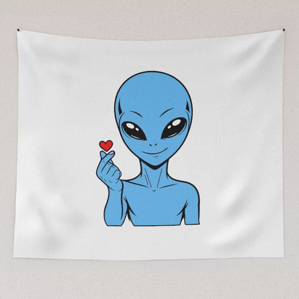 Item preview, Copy of ZORGO Alien Finger Heart – Cute Space Alien Love Gesture Sticker designed and sold by The-Visitors.