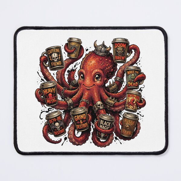 Item preview, Red Octopus More Coffee designed and sold by SignalStatic.