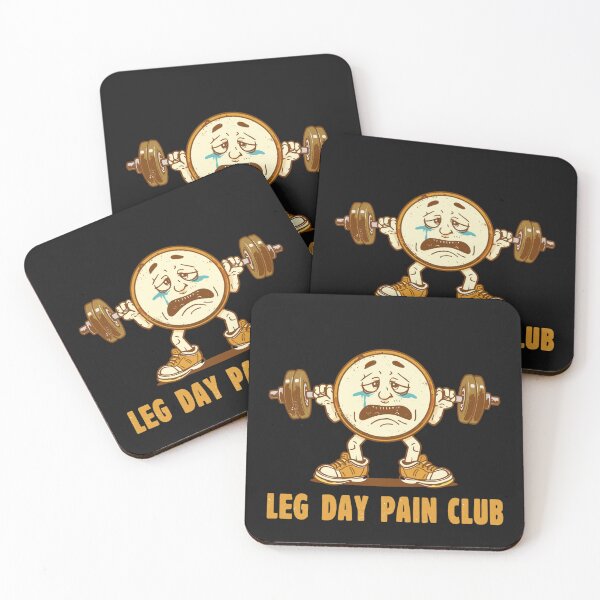 Item preview, Leg Day Pain Club Retro Gym Mascot Vintage 80s Fitness Design designed and sold by Sparkofart07.