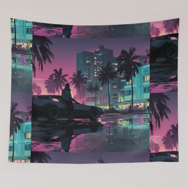 Artikelvorschau, Vice City Retro-Kunstposter entworfen und verkauft von Late Theory.