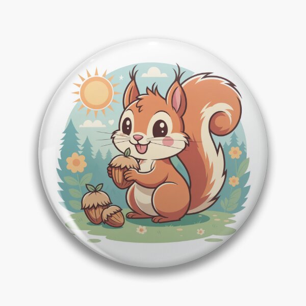 Item preview, Cute Cartoon Squirrel with Acorns Vector Illustration designed and sold by Gabe1983.