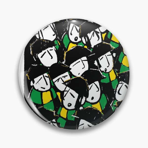 Item preview, Copy of Classic Football Fans Illustration | Retro Terrace Supporters| Green & Yellow - Footy Crowd designed and sold by GWARTGB.