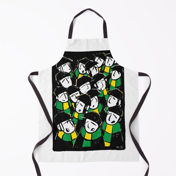 Item preview, Copy of Classic Football Fans Illustration | Retro Terrace Supporters| Green & Yellow - Footy Crowd designed and sold by GWARTGB.
