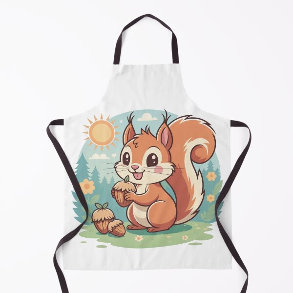 Item preview, Cute Cartoon Squirrel with Acorns Vector Illustration designed and sold by GabeMountainArt.