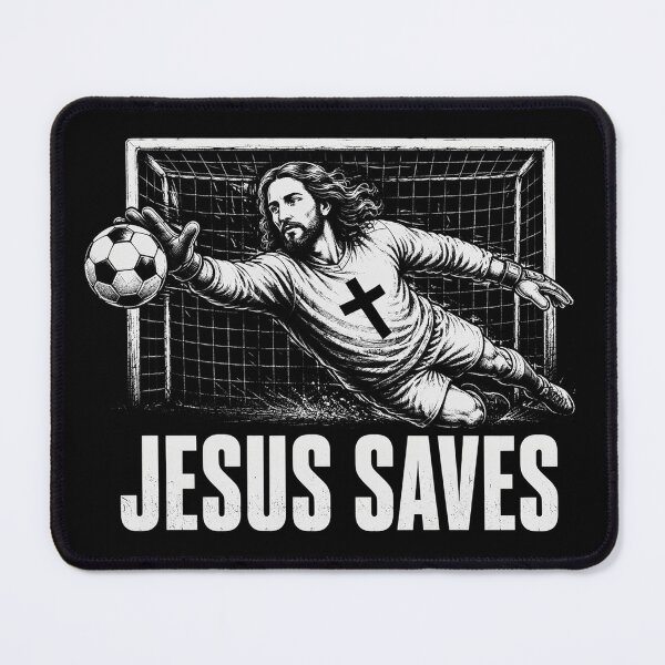 Item preview, Soccer Goalie Goalkeeper Jesus Saves Christian Soccer Player designed and sold by OlakunleOloroz.
