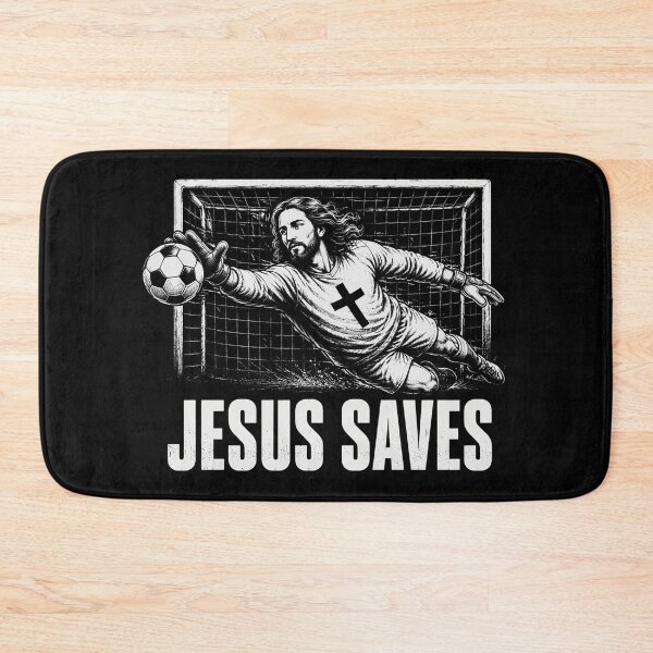 Item preview, Soccer Goalie Goalkeeper Jesus Saves Christian Soccer Player designed and sold by OlakunleOloroz.