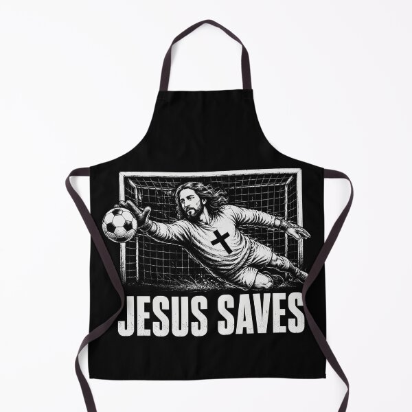 Item preview, Soccer Goalie Goalkeeper Jesus Saves Christian Soccer Player designed and sold by OlakunleOloroz.