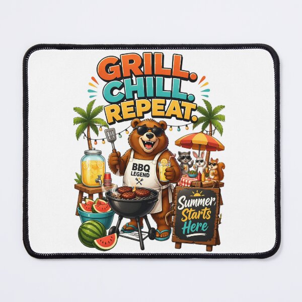 Item preview, Grill Chill Repeat BBQ Legend Bea designed and sold by Sovereign Supply Co..