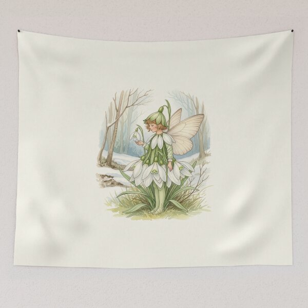 Item preview, Gentle Snowdrop Fairy of the Winter Woods designed and sold by Pasteltone.