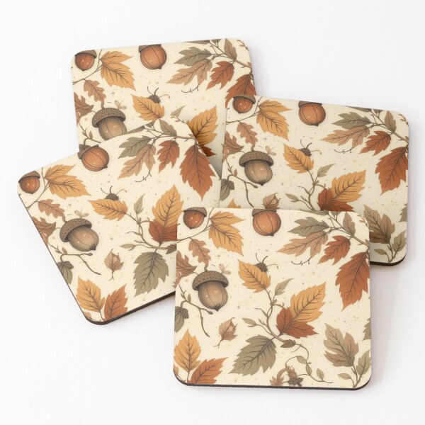 Item preview, Woodland Autumn Acorn Mushroom Pattern designed and sold by NNCollection.
