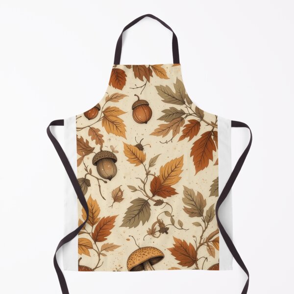 Item preview, Woodland Autumn Acorn Mushroom Pattern designed and sold by NNCollection.