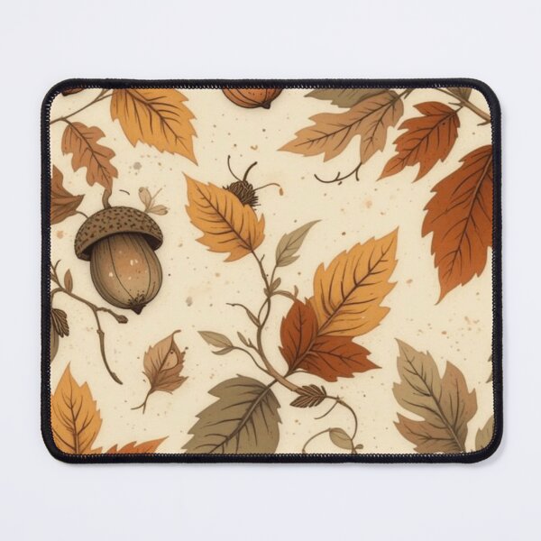 Item preview, Woodland Autumn Acorn Mushroom Pattern designed and sold by NNCollection.