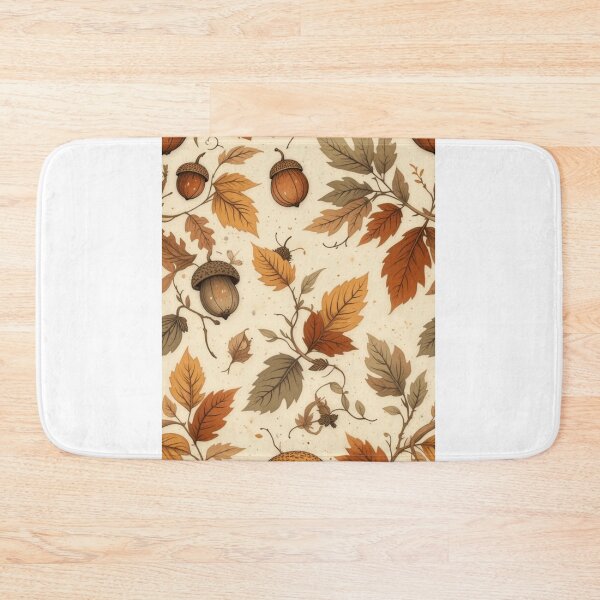 Item preview, Woodland Autumn Acorn Mushroom Pattern designed and sold by NNCollection.