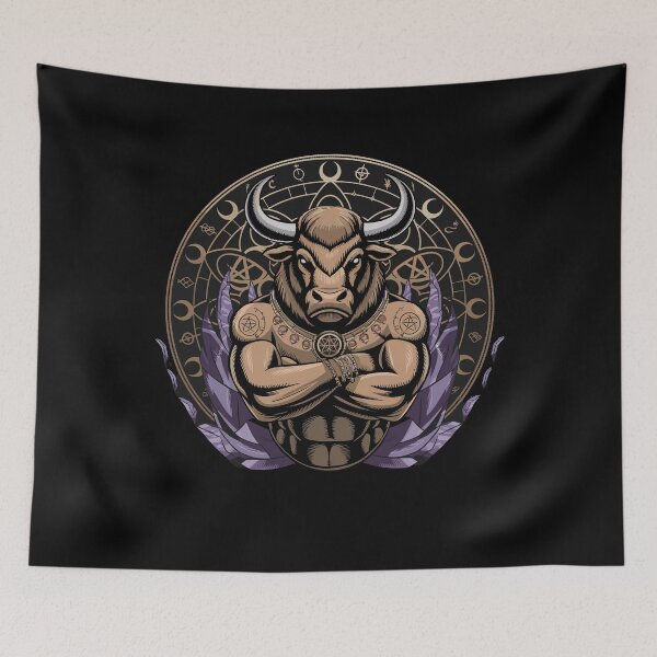 Item preview, Mystic Taurus Bull Zodiac Occult Astrology Arcane Moon Circle designed and sold by yoddel.