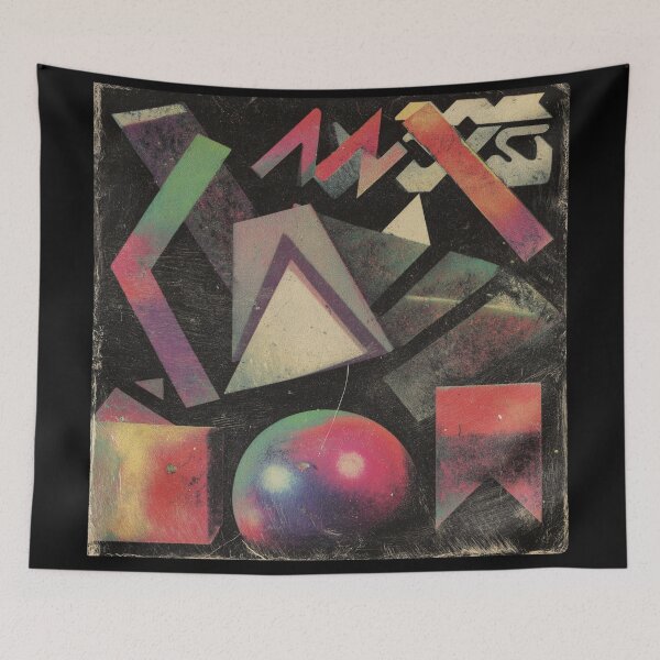 Item preview, ​Retro 80s Geometric Abstract Art designed and sold by Khadigadesings.