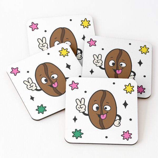 Item preview, Playful Coffee Bean Character Kawaii Illustration designed and sold by vectalux.