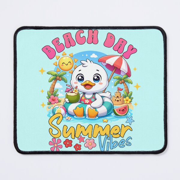 Item preview, Beach Day Summer Vibes Cute Duck Tropical Vacation Design designed and sold by AleksaDesignMTL.