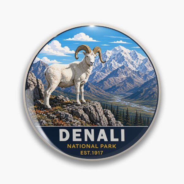 Artikelvorschau, Denali Nationalpark Retro Mountain Wilderness entworfen und verkauft von Gideon Emmerich.