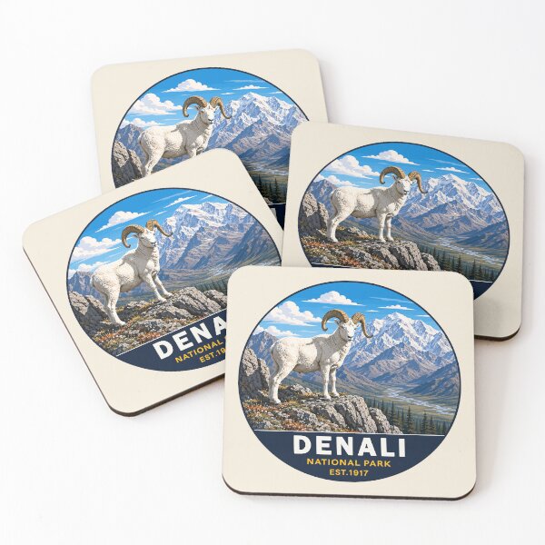 Item preview, Denali National Park Retro Mountain Wilderness designed and sold by Gideon Emmerich.