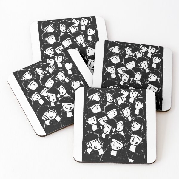 Item preview, Classic Football Fans Illustration | Retro Terrace Supporters| Black & White - Footy Crowd designed and sold by GWARTGB.