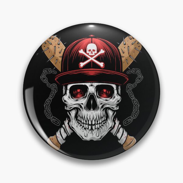 Item preview, Red Eyed Skull Snapback Cap Spiked Bats Chains Gothic Urban Streetwear Art designed and sold by DERA RAY.