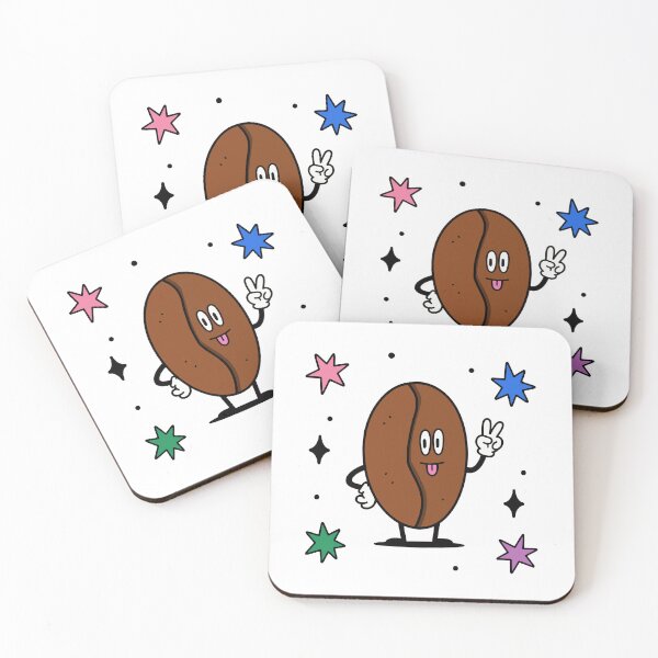 Item preview, Playful Cartoon Coffee Bean Character designed and sold by vectalux.